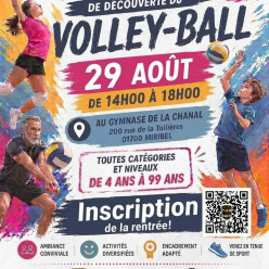1/2 journée découverte du Volley - 29/08 14h-18h - La Chanal